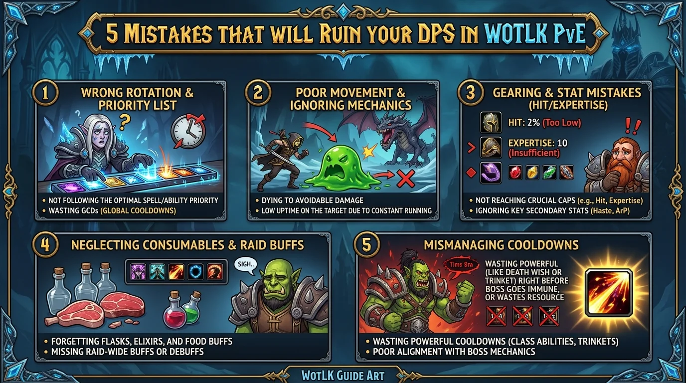 5 errores que reducen tu DPS en WotLK PvE