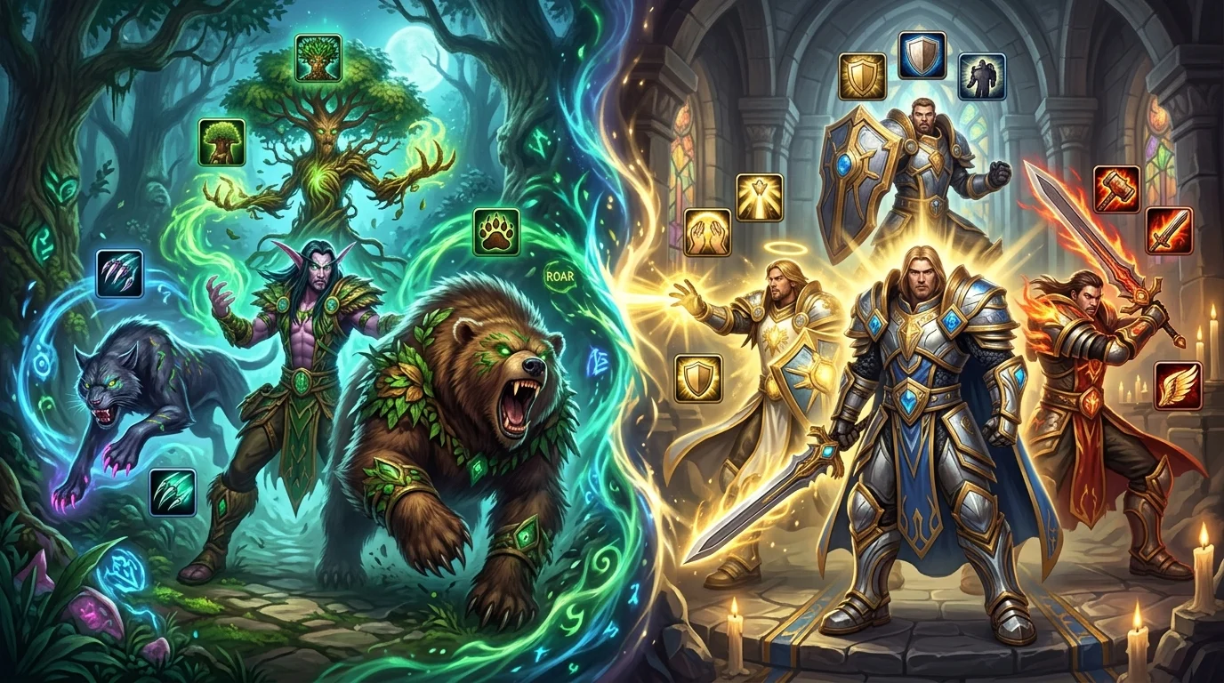 Druid o Paladin: ¿qué clase es más versátil en WotLK?