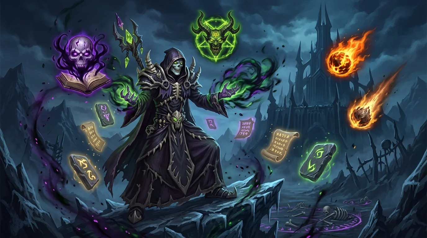 Las mejores profesiones para Warlock Affliction, Demo y Destro