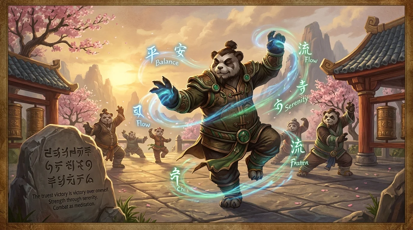 Monks and pandaren philosophy: combat as meditation in movement