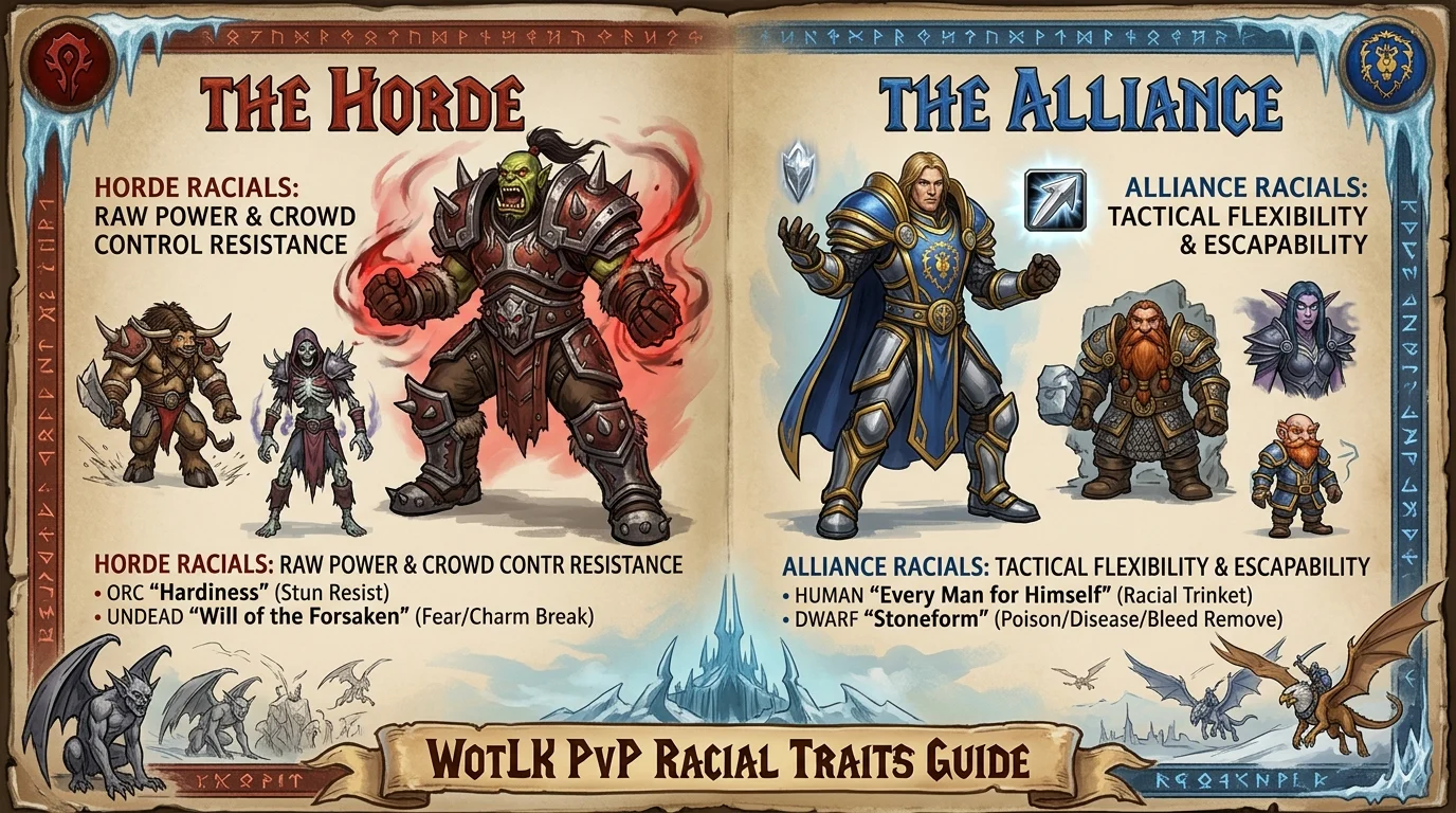 Raciales Horda vs Alianza en WotLK PvP